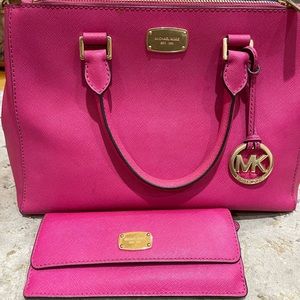 Michael Kors Pink purse and wallet